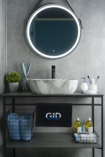 Раковина Gid K397G125 54402 накладная под камень глянцевая 50x40x14